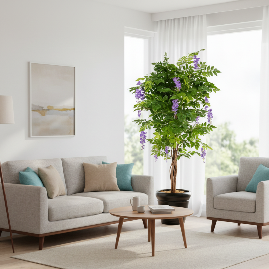 GLYCINE ARBUSTE ARTIFICIEL - LAVANDE