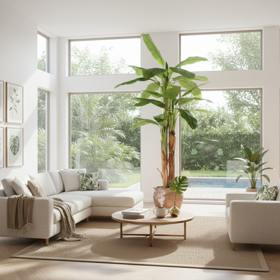 BANANIER TRIPLE TRONC ARTIFICIEL