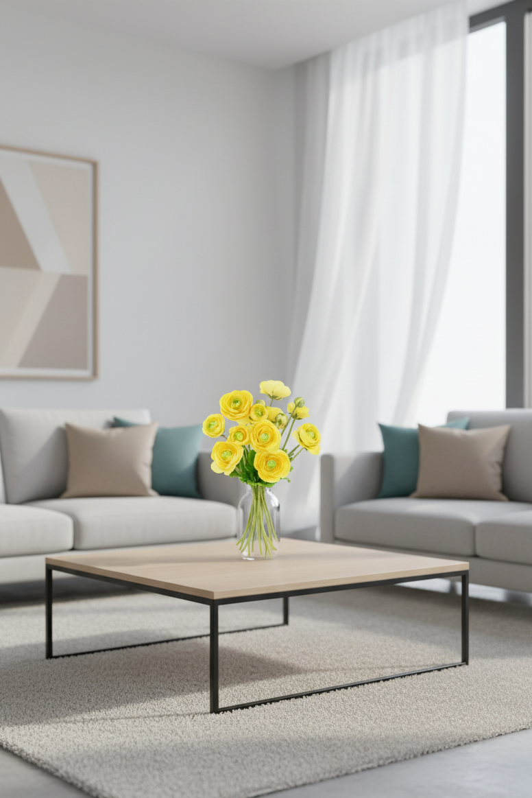 BOUQUET DE ROSES JAUNES ARTIFICIEL