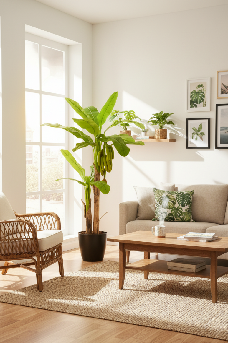 BANANIER TROPICALE AVEC BANANES ARTIFICIEL