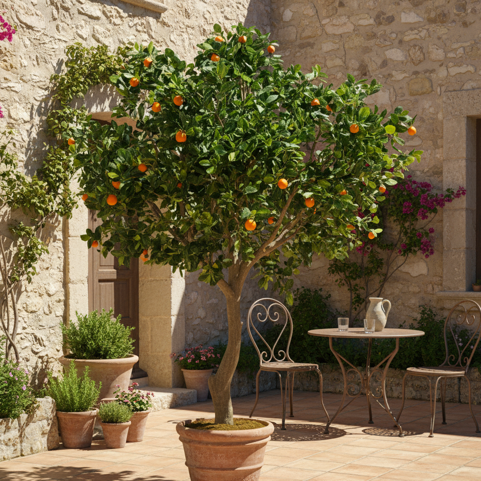 ORANGER GÉANT ARTIFICIEL XXL 280 CM