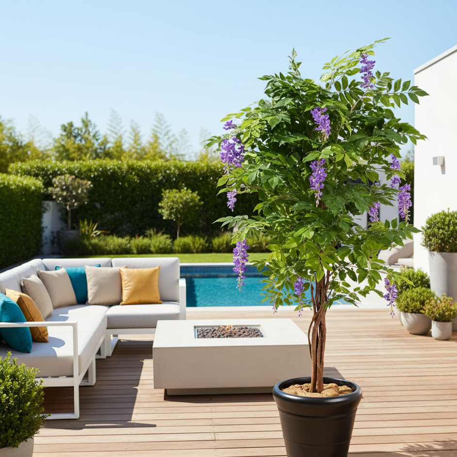 GLYCINE ARBUSTE ARTIFICIEL - LAVANDE